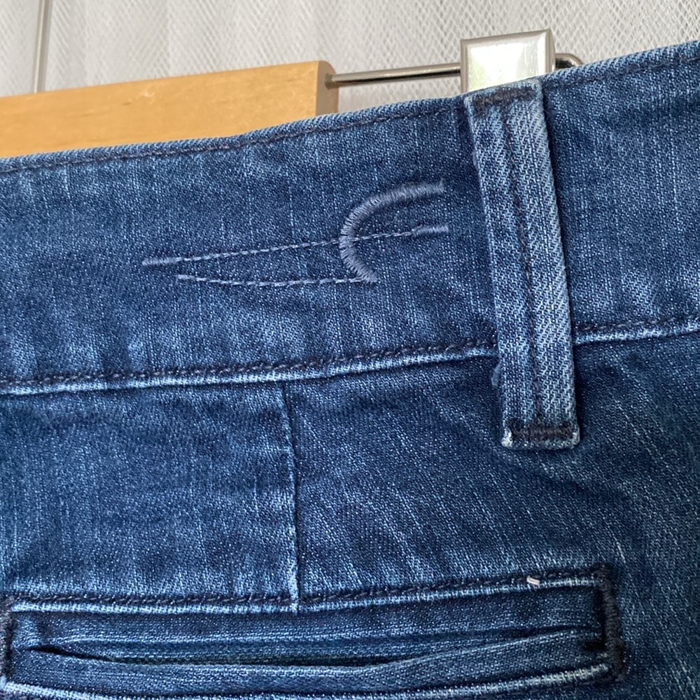 American Eagle Outfitters Women's Dark Blue Denim Bermuda Shorts - Picture 6 of 16